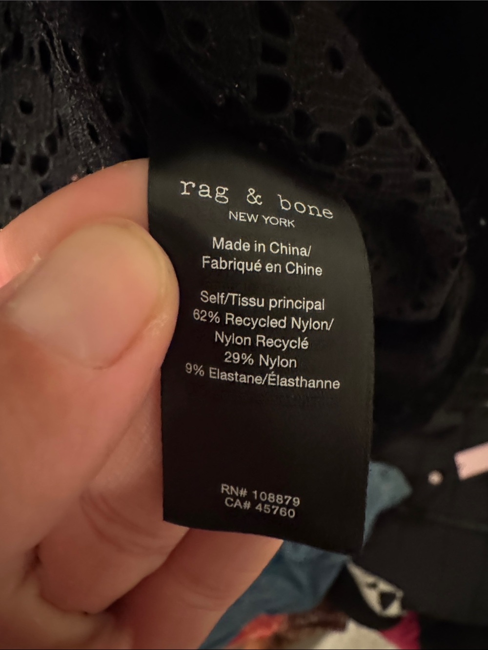 rag & bone Black Eyelet Button-Down Shirt - Picture 4 of 4